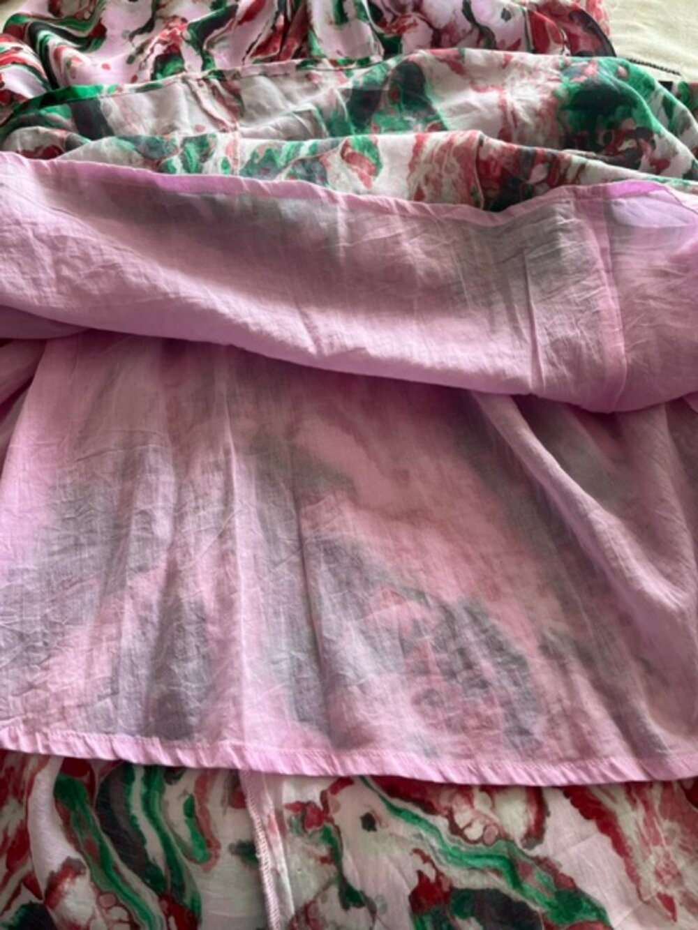 Lula Soul Halter Maxi Dress in Pink Watercolor | Size Small - Picture 10 of 12